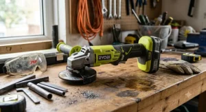 Ryobi ONE+ 18V cordless angle grinder suitable for budget DIY projects in Britain