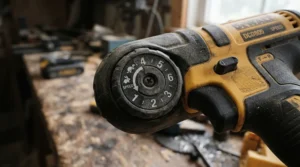 Detailed view of the speed dial on the best cordless sander model.