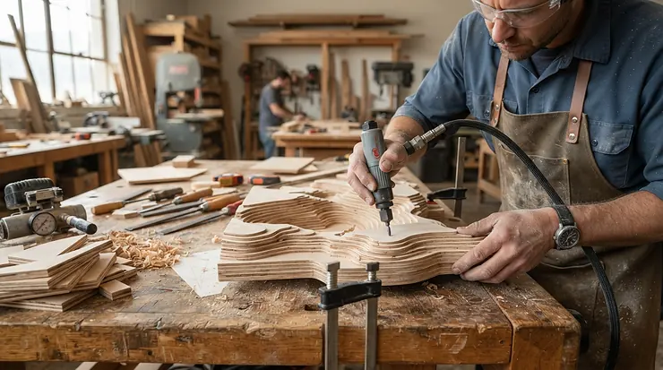 Testing fastener depth and hold strength with a brad nailer vs finish nailer on plywood woodworking crafts