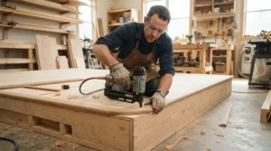 Fitting decorative edging boards with a framing nailer for decking